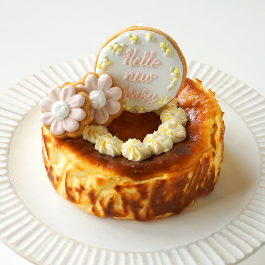 バスクチーズケーキ メッセージアイシングクッキーセット プレーン ◎ / 誕生日 記念日
