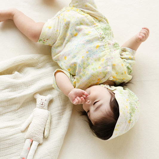 わたガーゼ 前開きロンパース ibuki 60cm・70cm