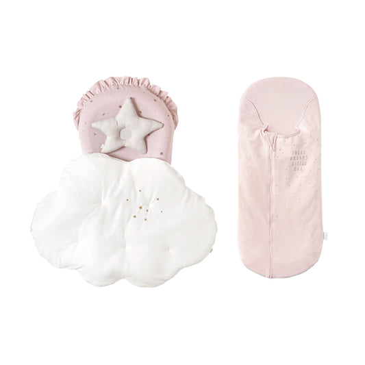 ネンネココ グレー&たまごマットおくるみsleep 2点セット ピンク