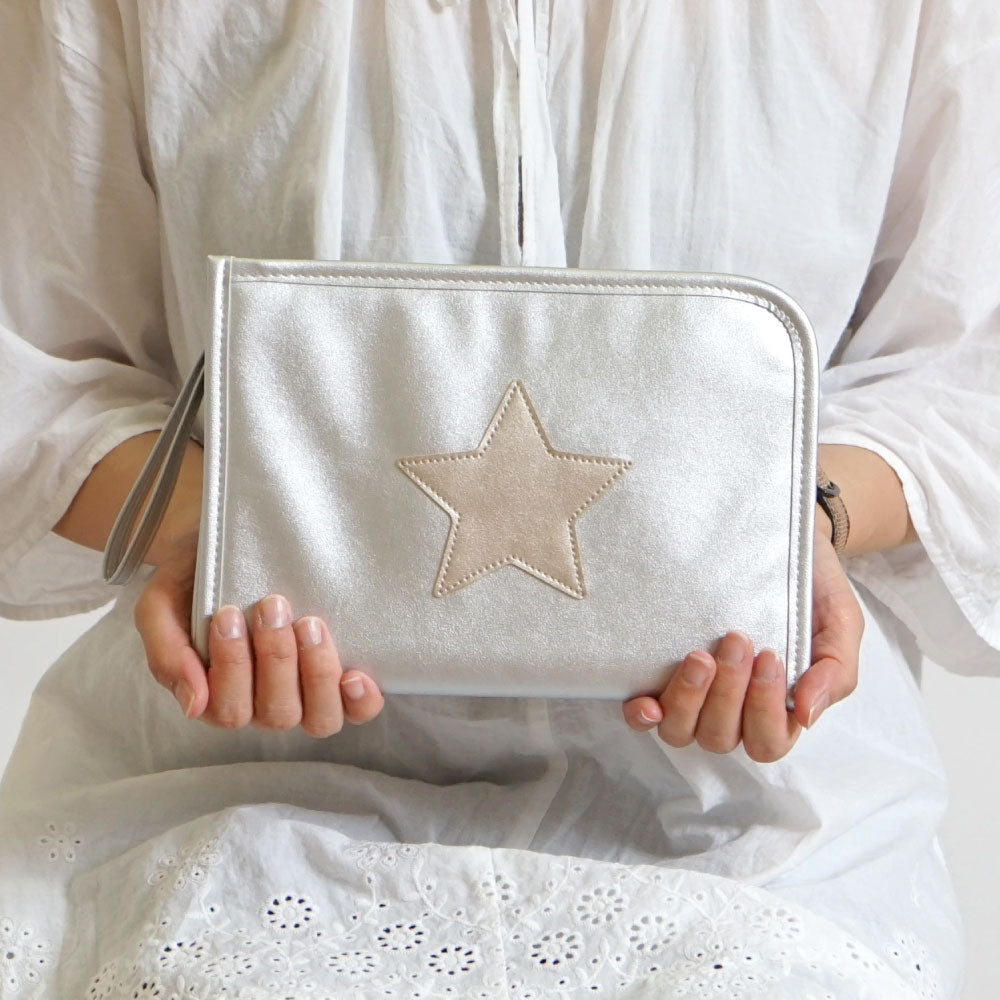 母子手帳ケース Silver(シルバー)Lサイズ ★