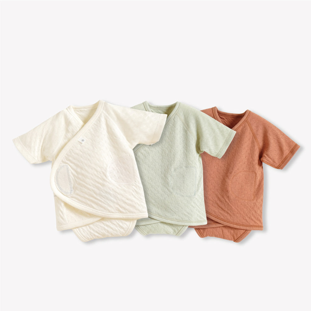 PATTO SATTO HADAGI 50-60cm 肌着3枚セット(テラコッタ)