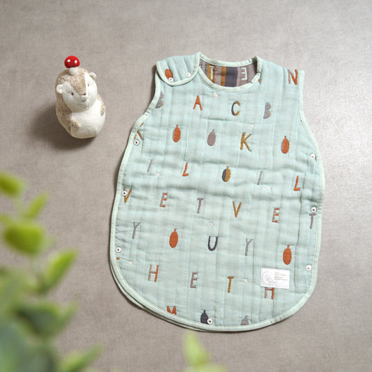 コットンウール スリーパー&コロリン ギフト2点セット ミント / 名入れ刺繍可