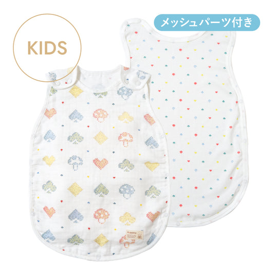 PATTO MOTTO COOL シャンピニオンピケ キッズスリーパー メッシュ付