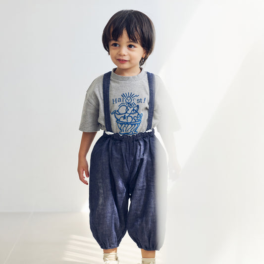 ガーゼ サロペット ネイビー 80・90・100・110cm