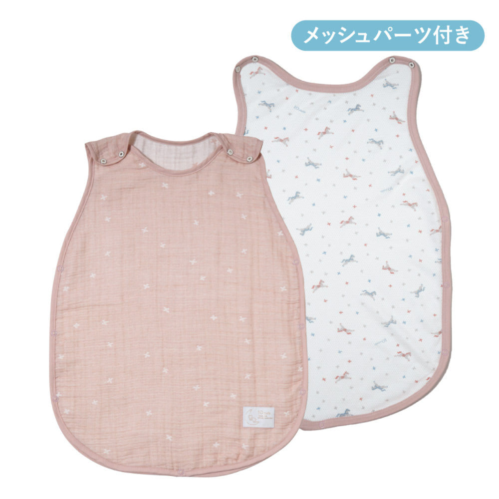 PATTO MOTTO COOL キッズスリーパー メッシュ付 シェルピンク