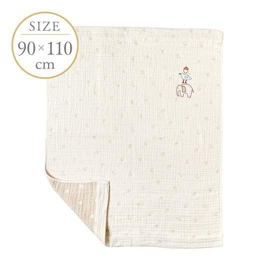 guri ガーゼケット(ベビーサイズ) ふくふくガーゼ(6重ガーゼ) / 名入れ刺繍可 sdgs