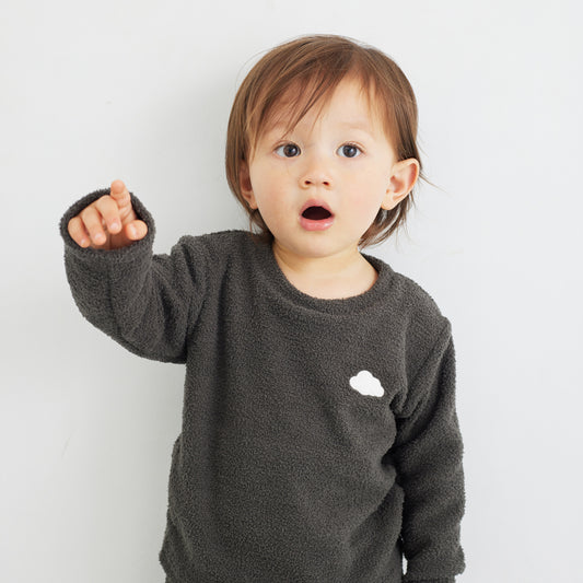 cloudマシュマロパイルプルオーバー チャコールグレー 80・90・100・110cm