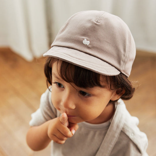 Bird刺繍 キャップ チャコール 頭回り 約44~48cm・約48~52㎝