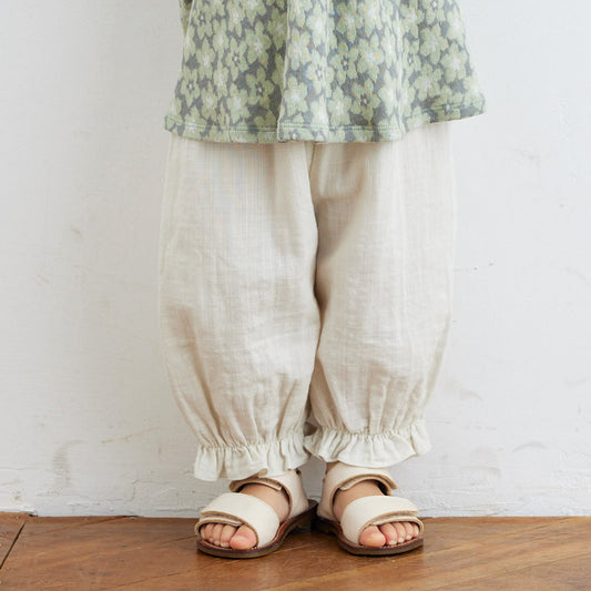 flower刺繍パンツ ライトグレー 80cm・90cm・100cm・110cm