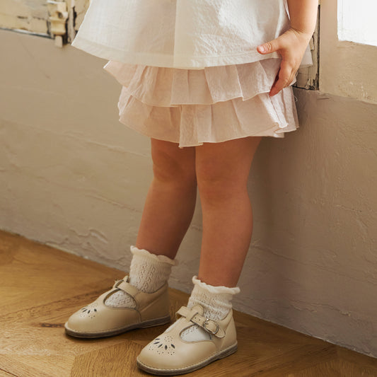 フリルティアードパンツ ペールピンク 80・90・100・110cm