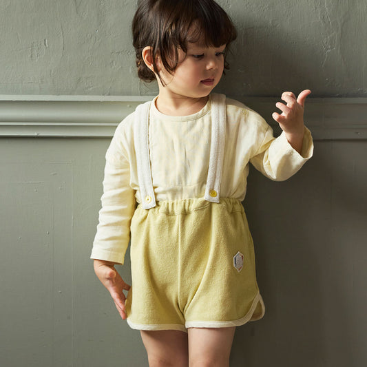 アイナパイルサロペット イエロー 70-90・80-100cm