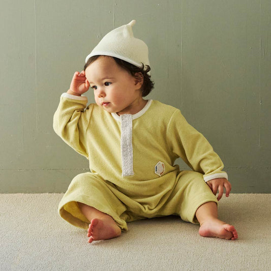 アイナパイルロンパース イエロー 60-80・70-90cm