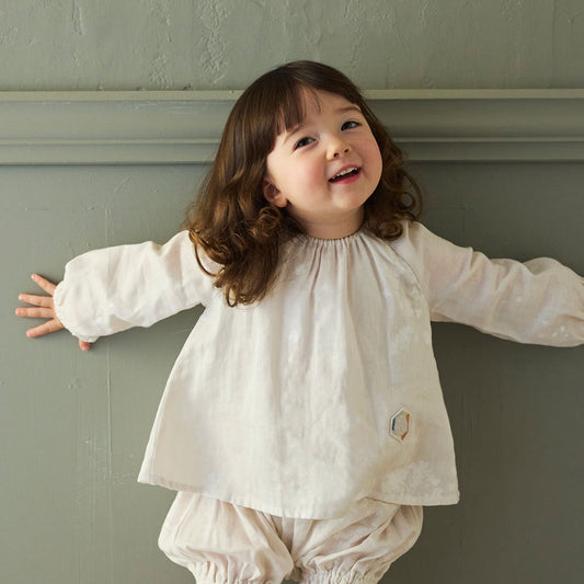 スモックチュニック パールホワイト 70-80・80-90・90-100cm