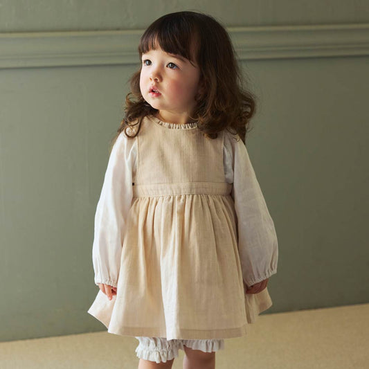 エプロンワンピース ピンク 70-90・80-100cm