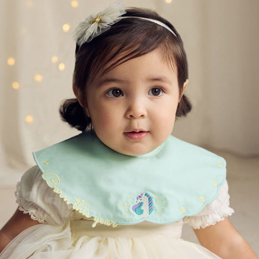 干支 刺繍スタイ ユニコーン / うま年