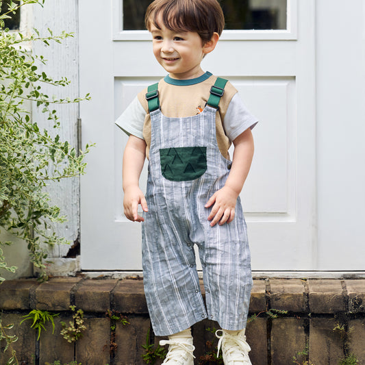 さんかくゴムサロペット グリーン 70-80cm・80-90・90-100cm