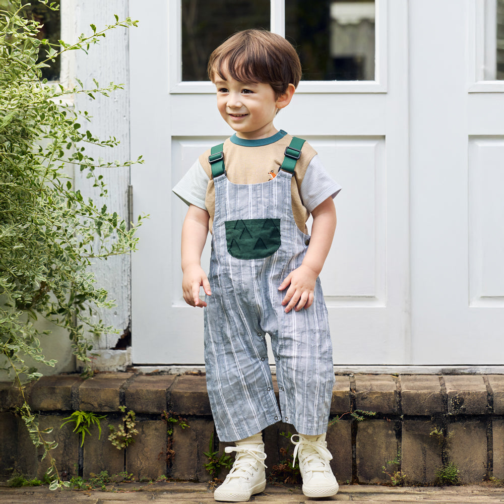 さんかくゴムサロペット グリーン 70-80cm・80-90・90-100cm