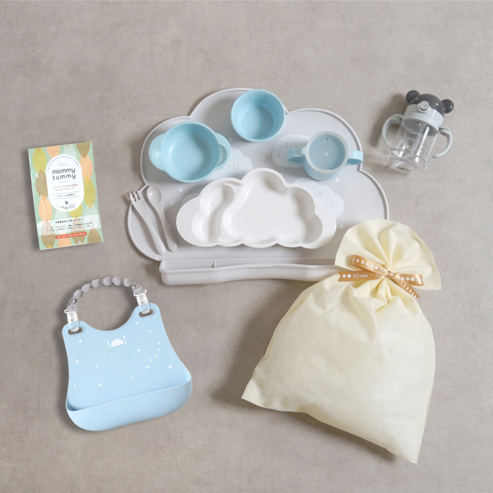 1万5千円ぴったり 出産祝いギフトセット(お食事グッズ) ブルー