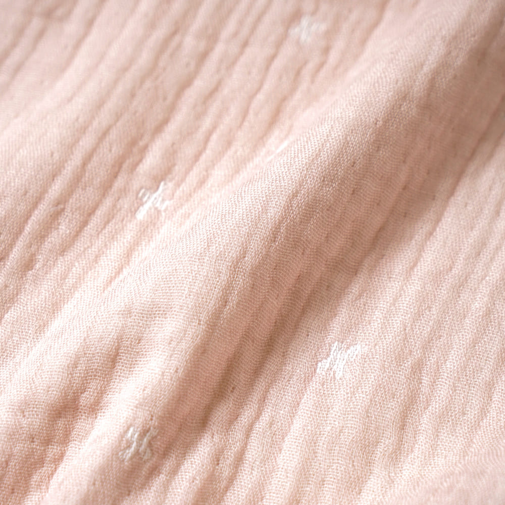 コットンテンセル3重ガーゼハンカチ シェルピンク