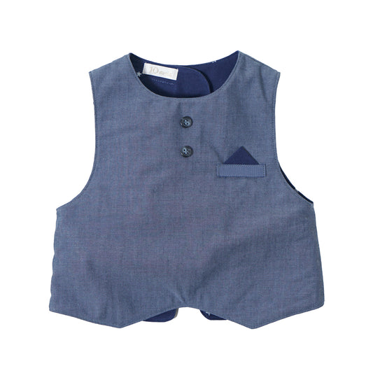 着るスタイベスト ネイビー / オケージョン よだれかけ