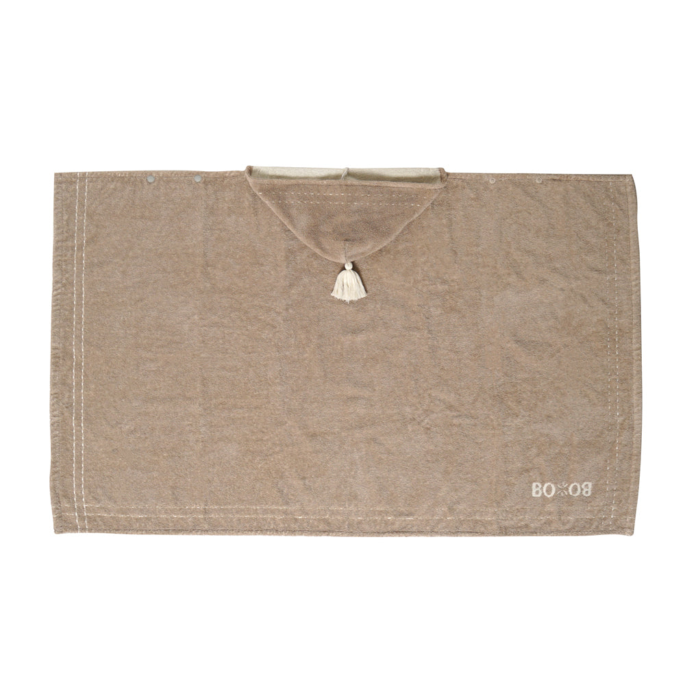 バスポンチョ グレージュ / BOBO / 名入れ刺繍可