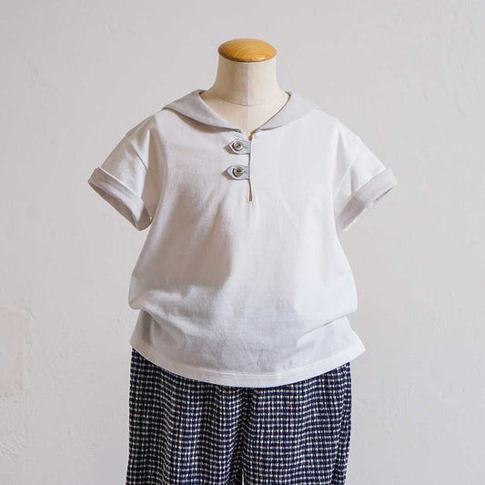 セーラー配色 Tシャツ ホワイト 80cm・90cm・100cm・110cm