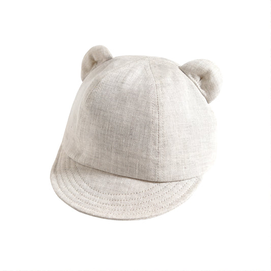 くま耳 キャップ ベージュ 頭囲44~48cm・頭囲48~52cm