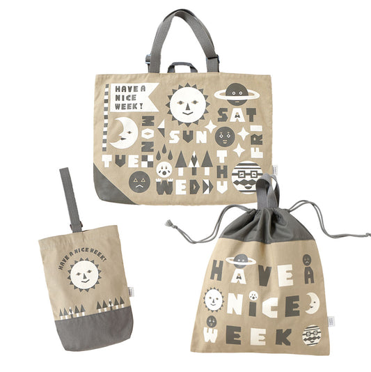 tupera tupera 入園バッグ 3点セット カフェオレ