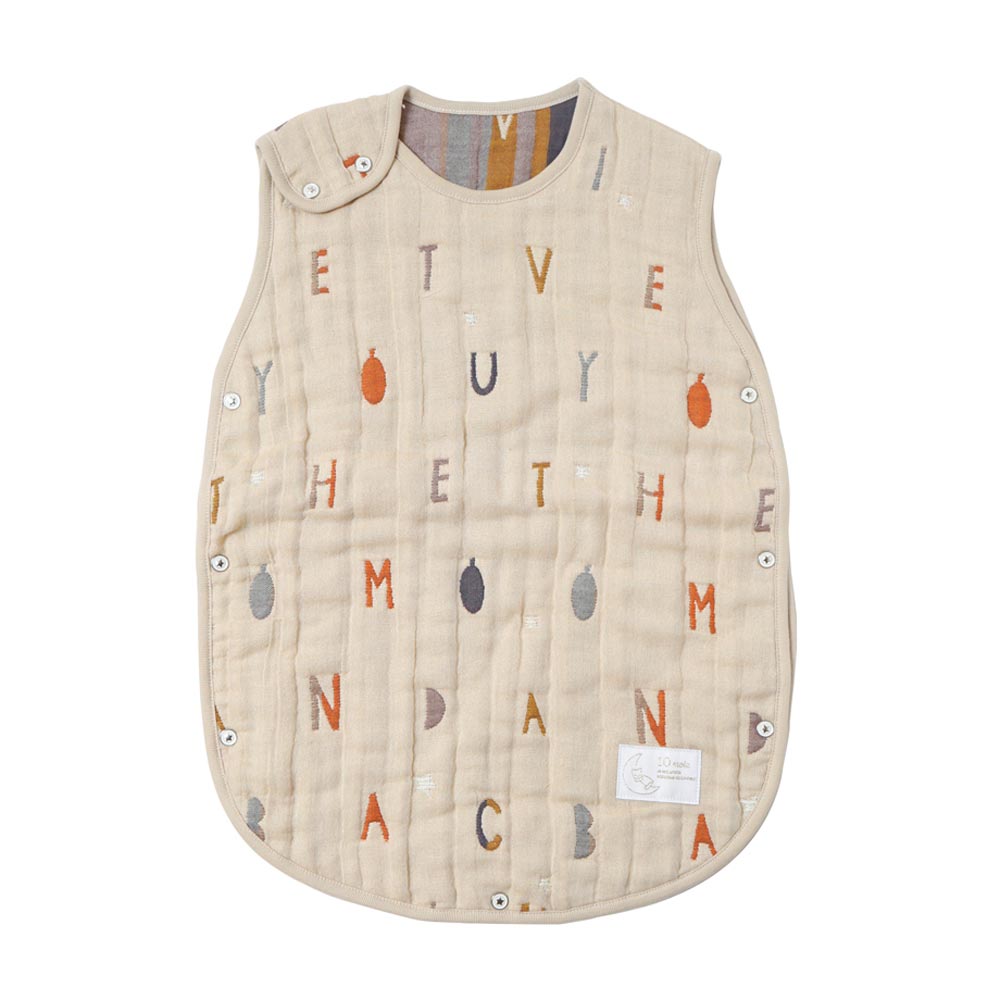 コットンウールスリーパー(ベビーサイズ)ベージュ / 名入れ刺繍可