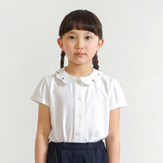 お受験服 フラワーカラー半袖ブラウス 90cm・100cm・110cm・120cm