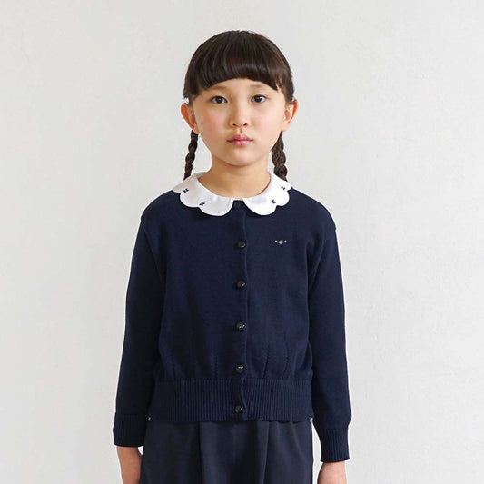 お受験服 クルーネックカーディガン ネイビー 90cm・100cm・110cm・120cm