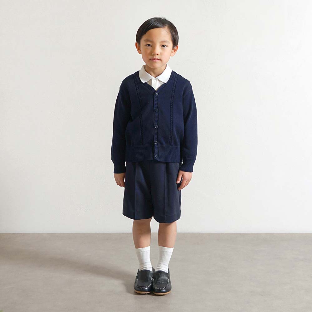 お受験服 Vネックカーディガン ネイビー 90cm・100cm・110cm・120cm