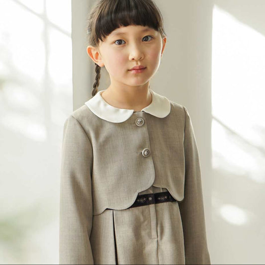 お受験服 ウールボレロ ベージュ 100cm・110cm・120cm