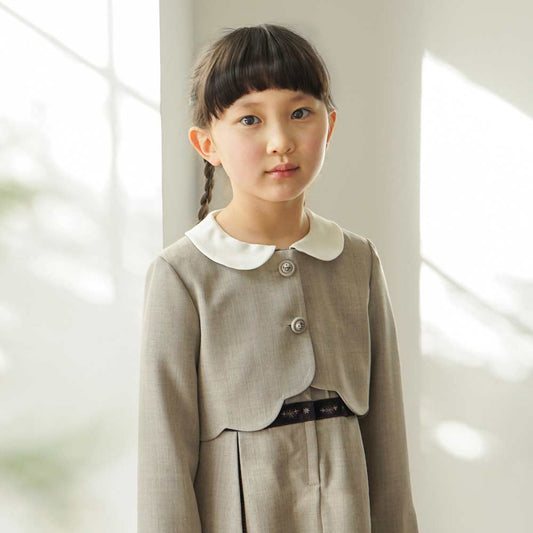 お受験服 ウールボレロ ベージュ 100cm・110cm・120cm