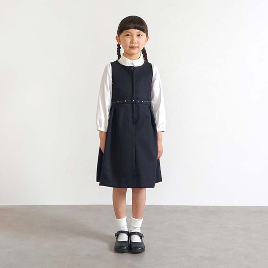 お受験服 ジャンパースカート ネイビー 刺繍入り 100cm・110cm・120cm