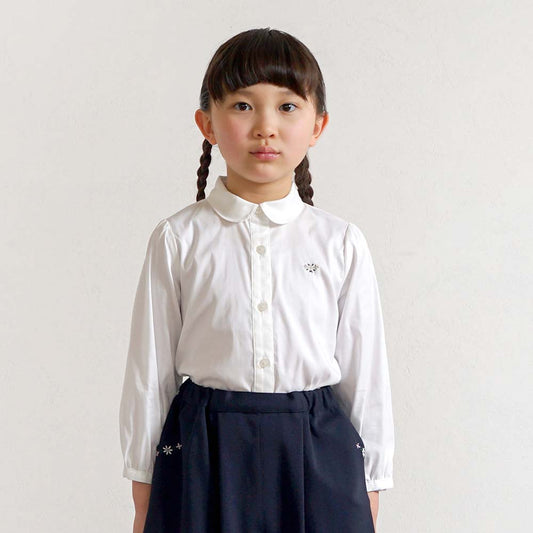 お受験服 パフスリーブ長袖ブラウス 100cm・110cm・120cm