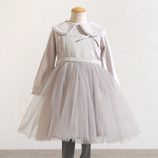 2wayチュールキャミドレス グレー 70-90cm・90-110cm