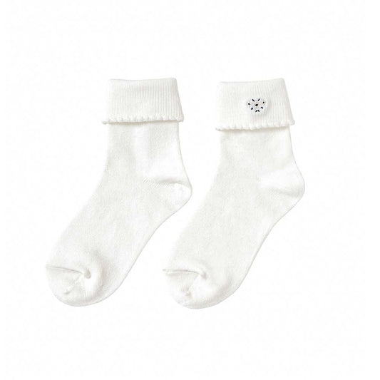 お受験 二つ折りソックス ホワイト 14-16・16-18・18-20cm