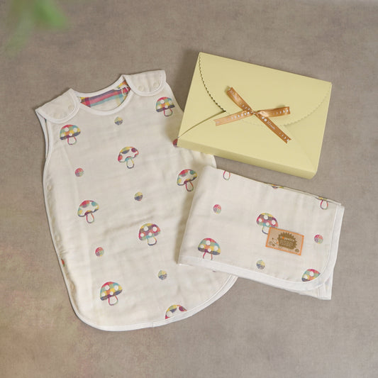 シャンピニオン ドゥ ギフトセット スリーパー&ミニケット / 名入れ刺繍可