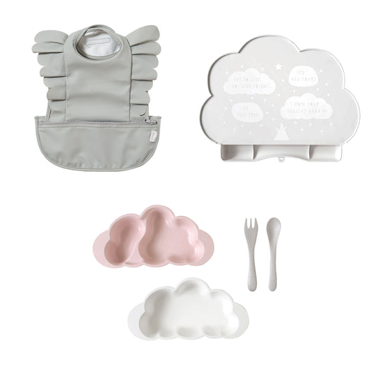 mamamanmaお食事3点セット ピンク フリル