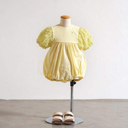 ポンポンロンパース イエロー 70cm・80cm