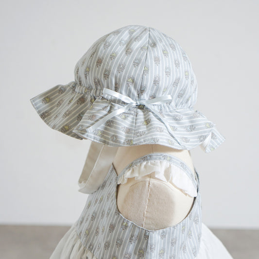 リバーシブルチューリップハット ライトブルー 頭囲 40-52cm