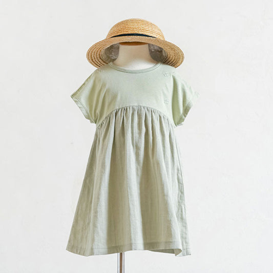 Edelweiss刺繍ワンピース グリーン 80・90・100cm