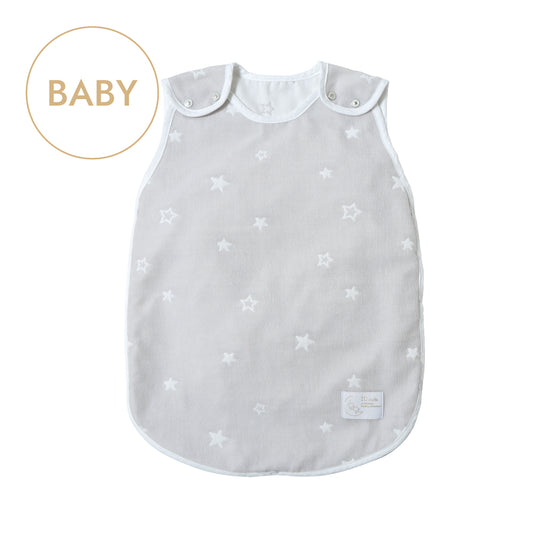 ダブルガーゼベビースリーパー リバーシブル グレー×ホワイト