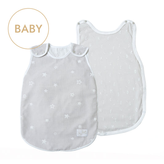 PATTO MOTTO COOL ベビースリーパーコットンメッシュパーツ付 グレー×ホワイト