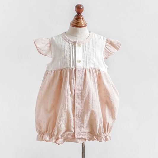 レースロンパース ピンク プリミー(50cm)