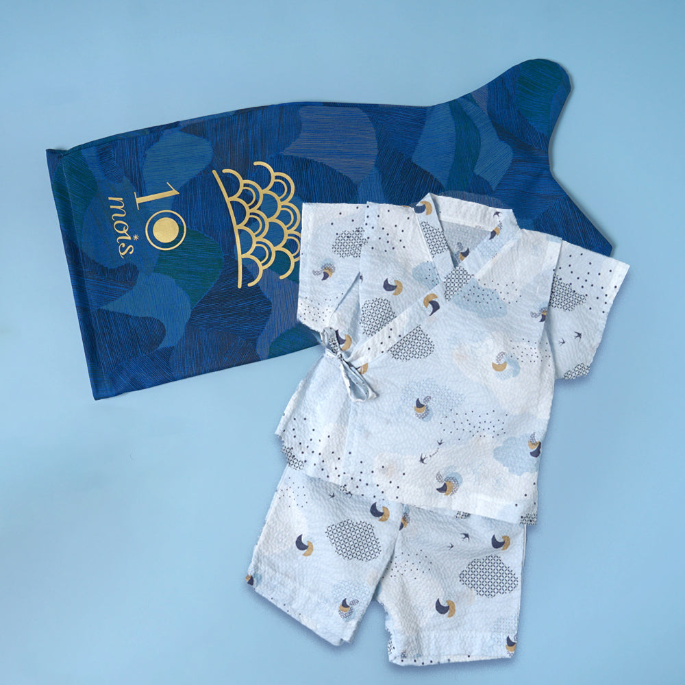 こいのぼりギフト 甚平セパレート 天青 80-90cm・90-100cm