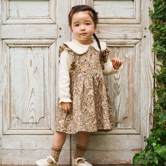 forestコーデュロイジャンパースカート ベージュ 80・90・100・110cm