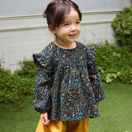 forestコーデュロイチュニック ネイビー 80・90・100・110cm