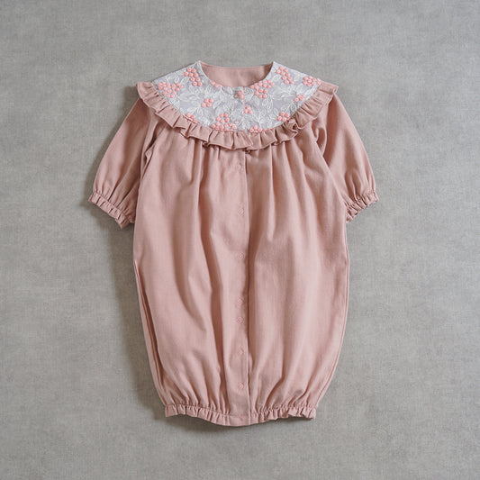 木の実刺繍 2wayドレス ピンク 50-70cm / ツーウェイオール